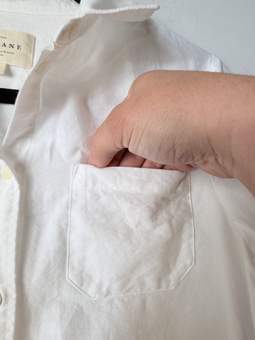 Sezane Max Button Down Shirt Size 34 White Long Sleeve (U) - Picture 6 of 10